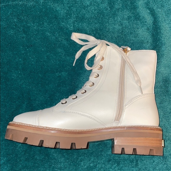 Kate Spade Merritt Lug leather Combat Boots NWOT - Picture 5 of 14